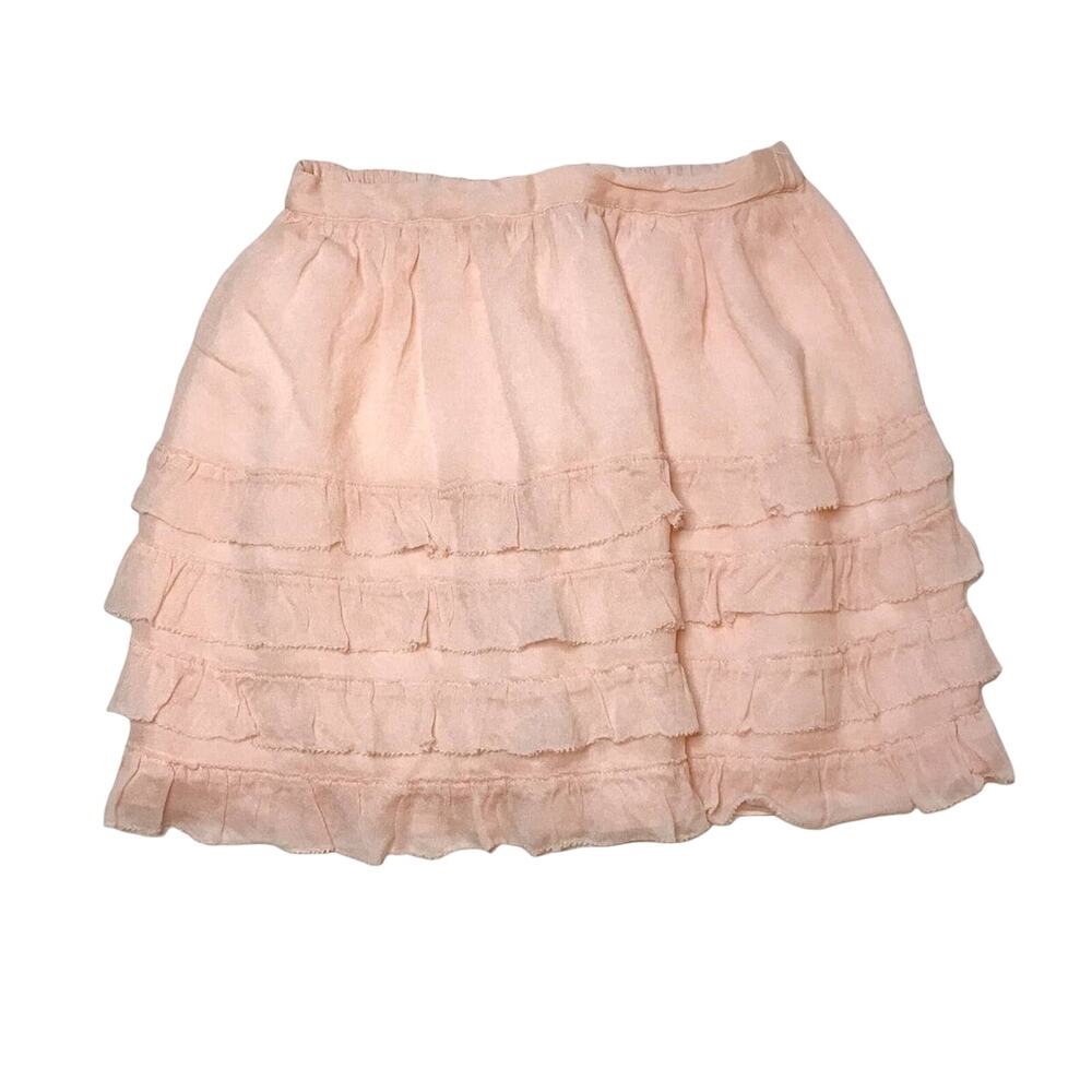 Mini Boden Girls Blush Pink Ruffled Skirt 7-8Y